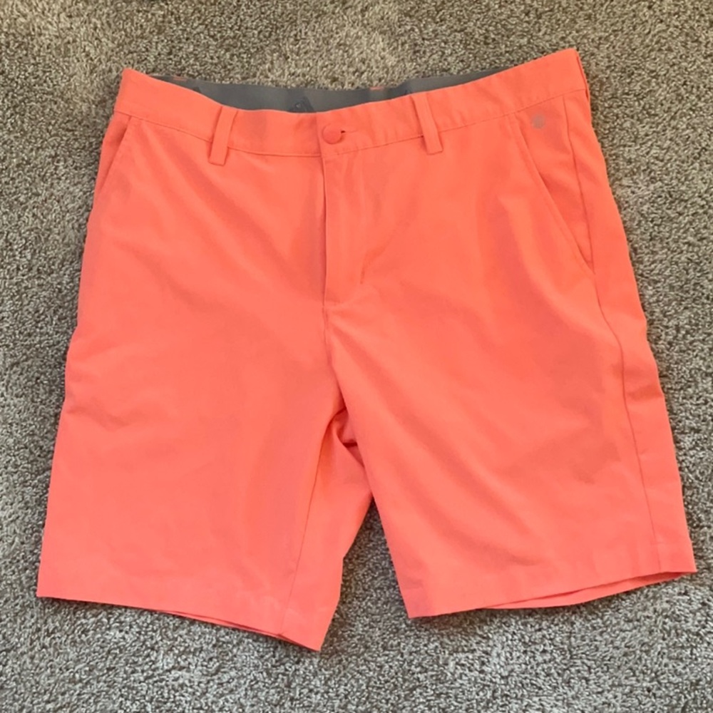 Adidas Coral athletic flat front Shorts 32 waist